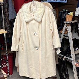 Cream Forstmann Wool Swing Coat